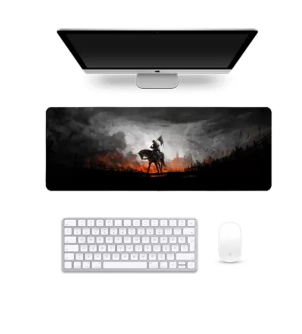 Banner of Valor – Premium Large Mousepad with a Bold Warrior Design