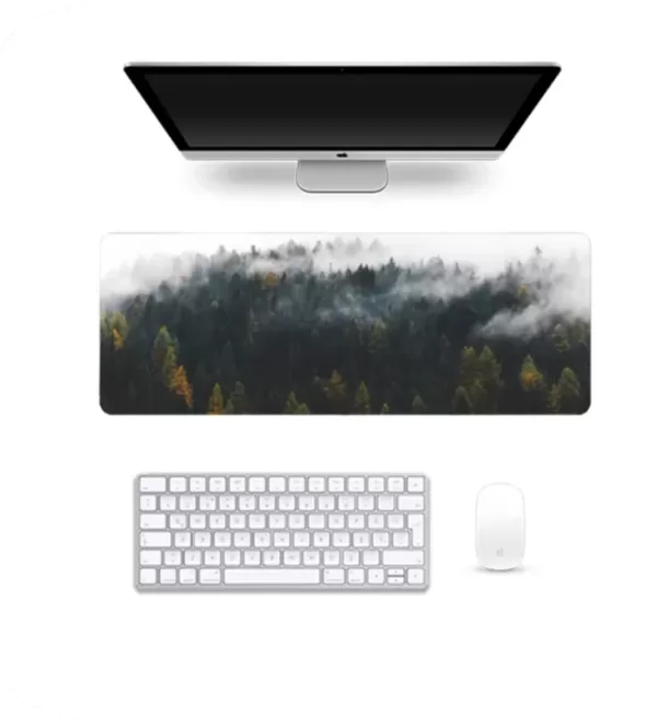 Mysts of Forest – Premium Large Mousepad with a Serene Foggy Landscape